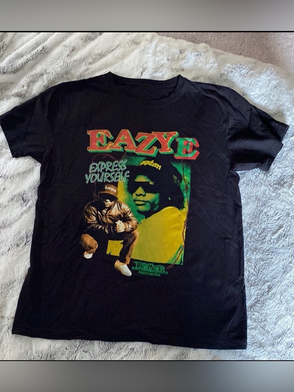 Men’s Eazy E black short sleeve t-shirt. Size medium 90s rap